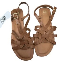 SM New York Brown Strappy Sandals
